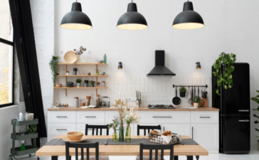 kitchen table with bench and chairs