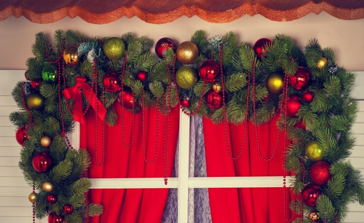 christmas shower curtain