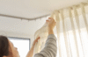 curtain poles ceiling