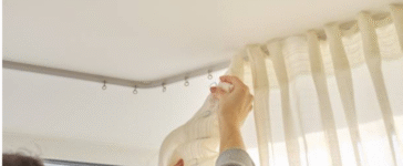 curtain poles ceiling