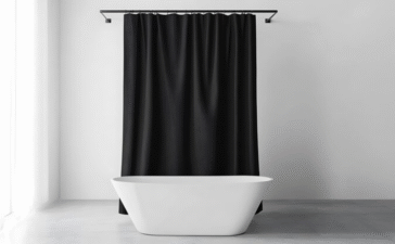dark shower curtain