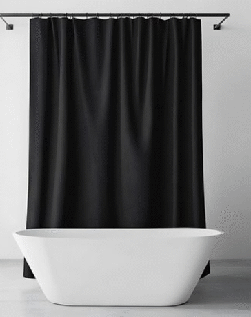 dark shower curtain