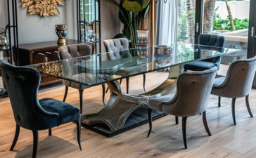 dining tables with glass