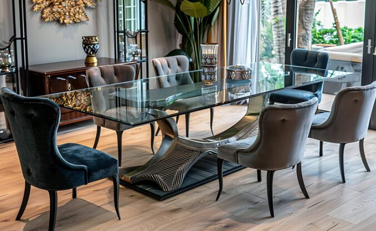 dining tables with glass