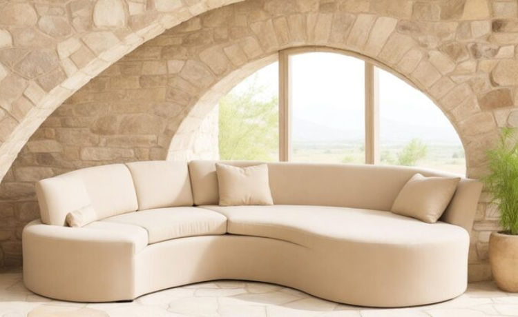 curved patio sofa