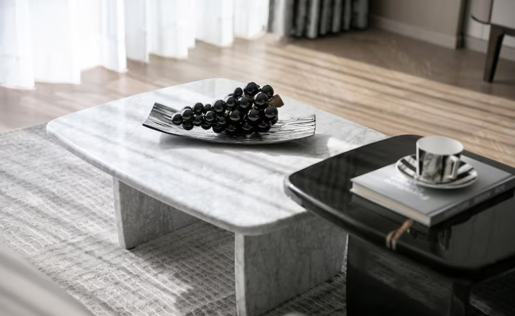 travertine coffee table