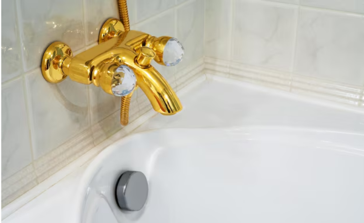 brushed gold bathroom faucet