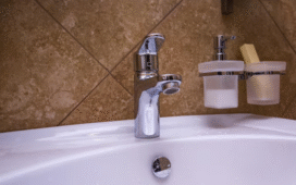 brushed nickel bathroom faucet