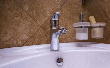 brushed nickel bathroom faucet