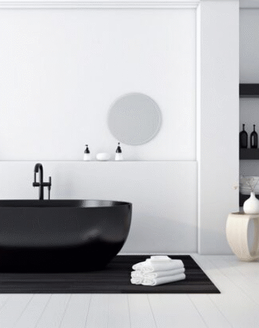 bathroom set in black