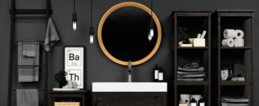 black bathroom accessories