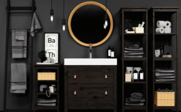 black bathroom accessories