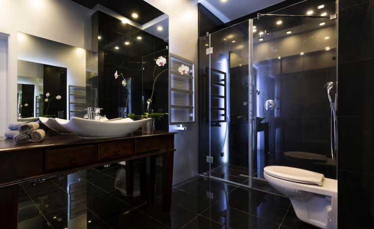 black bathroom light fixtures