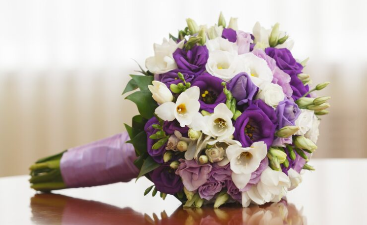 Bouquets with Purple Flowers