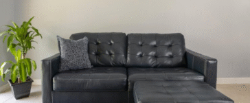 black reclining sofa