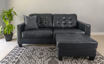 black reclining sofa
