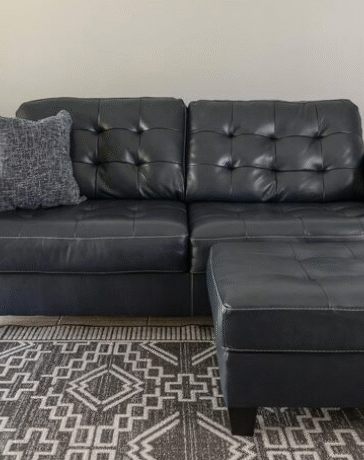 black reclining sofa