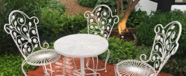 garden table wrought iron