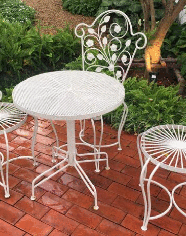 garden table wrought iron