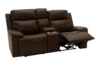 brown leather reclining sofa