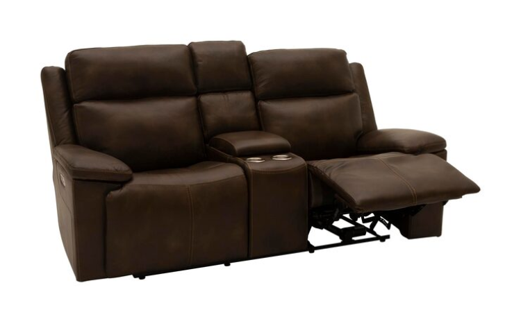 brown leather reclining sofa